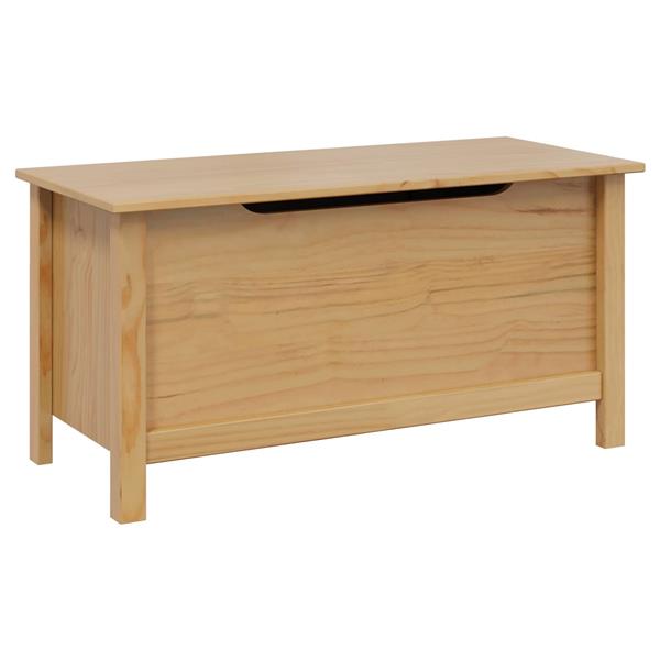 Grote foto vidaxl opbergbox hill honingbruin 90 x 40 x 45 cm massief vurenhout huis en inrichting woningdecoratie