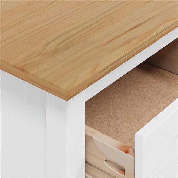 Grote foto vidaxl nachtkastje met lade hill wit en honingbruin 46 x 35 x 65 cm huis en inrichting complete slaapkamers