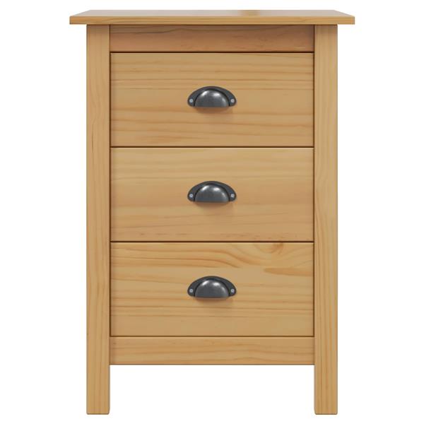 Grote foto vidaxl nachtkastje hill honingbruin 46 x 35 x 65 cm massief vurenhout huis en inrichting complete slaapkamers