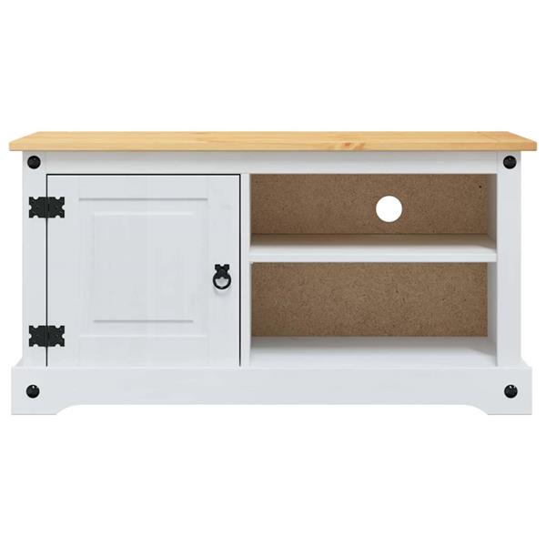 Grote foto vidaxl tv kast corona wit 100 x 40 x 52 cm massief grenenhout huis en inrichting overige