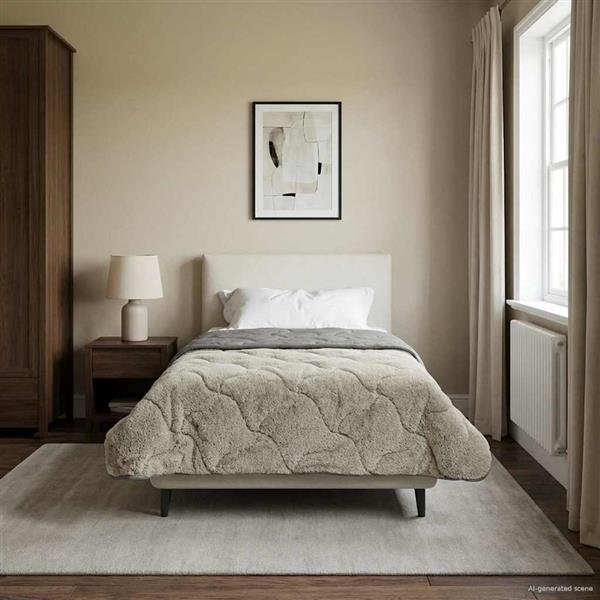 Grote foto vidaxl vol jaar dekbed gekwilt lichtgrijs 140 x 220 cm huis en inrichting bedden