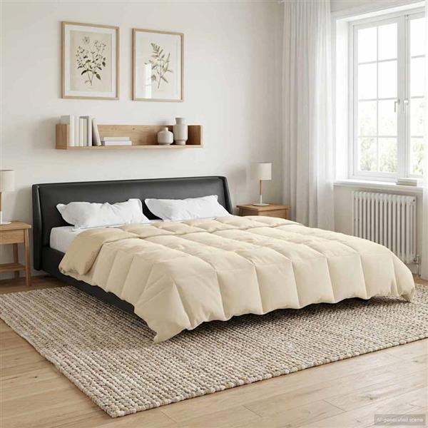 Grote foto vidaxl winter dekbed gekwilt cr me 200 x 200 cm microfiber huis en inrichting bedden