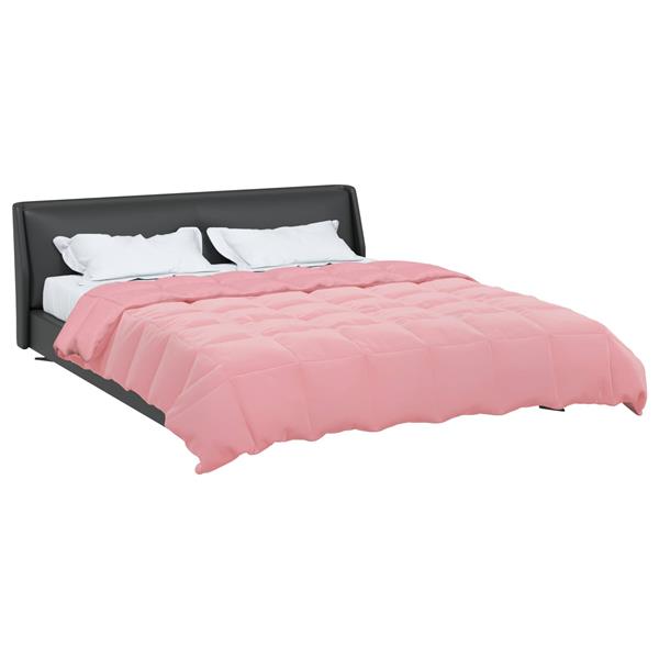 Grote foto vidaxl winter dekbed gekwilt roze 220 x 260 cm microfiber huis en inrichting bedden