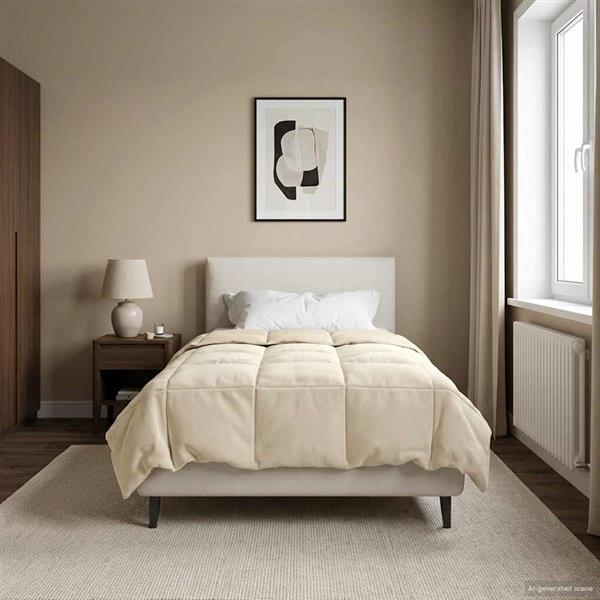 Grote foto vidaxl zomerdekbed gekwilt cr me 135 x 220 cm microfiber huis en inrichting bedden