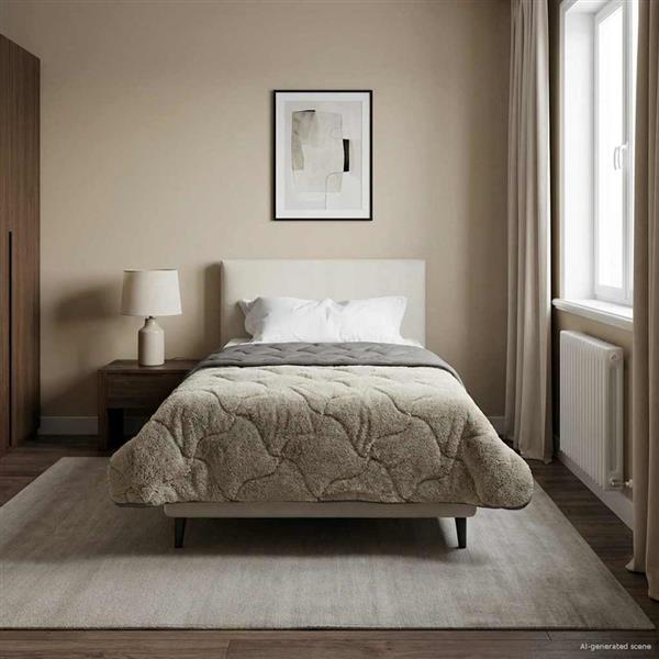 Grote foto vidaxl vol jaar dekbed gekwilt lichtgrijs 155 x 220 cm huis en inrichting bedden