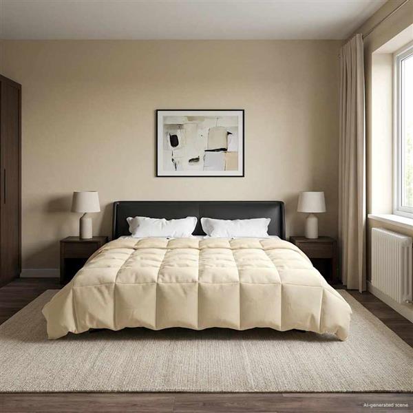 Grote foto vidaxl zomer dekbed gekwilt cr me 200 x 200 cm microfiber huis en inrichting bedden