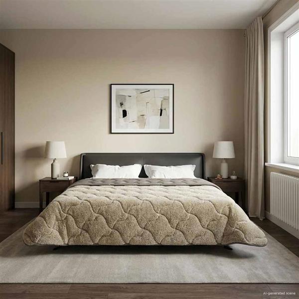 Grote foto vidaxl vol jaar dekbed gekwilt lichtgrijs 200 x 240 cm huis en inrichting bedden