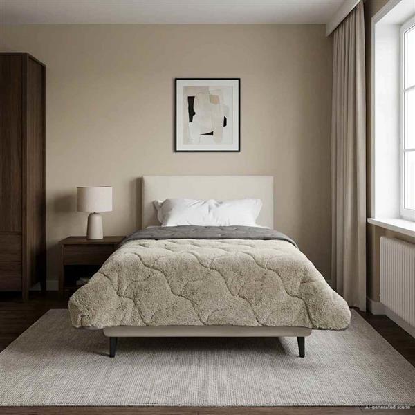 Grote foto vidaxl vol jaar dekbed gekwilt lichtgrijs 135 x 200 cm huis en inrichting bedden