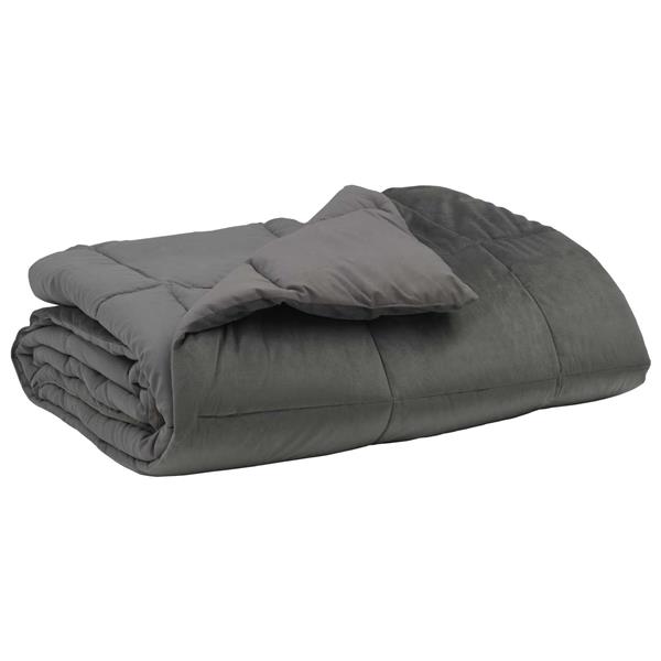 Grote foto vidaxl zomer dekbed gekwilt lichtgrijs 220 x 260 cm microfiber huis en inrichting bedden