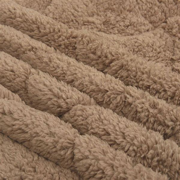 Grote foto vidaxl zomer dekbed taupe 240 x 260 cm microfiber en teddy fleece huis en inrichting bedden