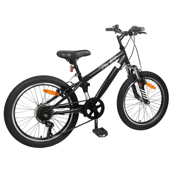 Grote foto vidaxl kids mountain bike 20 inch 6 speed voor 5 8 jaar oud zwart fietsen en brommers herenfietsen
