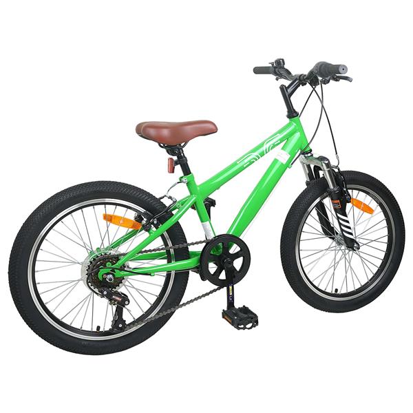 Grote foto vidaxl kids mountain bike 24 inch 6 speed voor 8 12 jaar oud groen fietsen en brommers herenfietsen