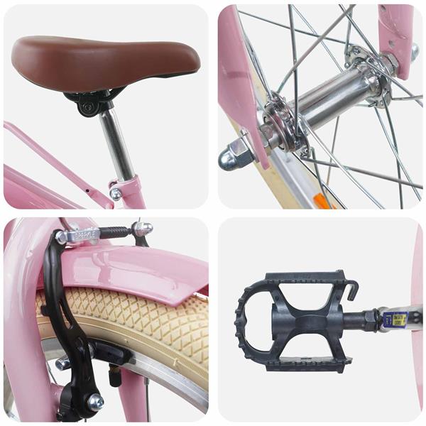 Grote foto vidaxl kinderfiets 24 inch voor 8 12 jaar oud lichtroze fietsen en brommers herenfietsen