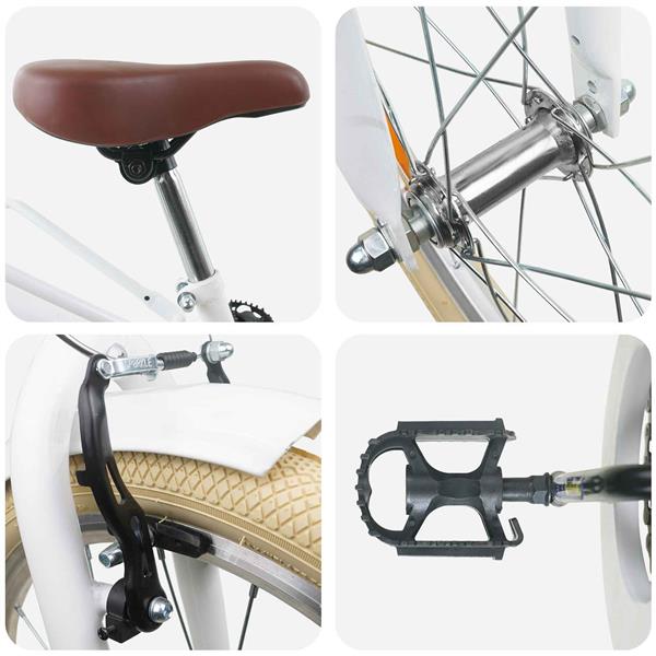 Grote foto vidaxl kinderfiets 24 inch voor 8 12 jaar oud wit fietsen en brommers herenfietsen