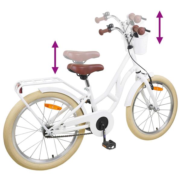 Grote foto vidaxl kinderfiets 20 inch 6 11 wit fietsen en brommers herenfietsen