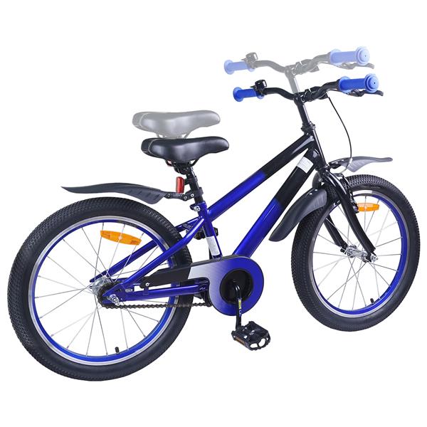 Grote foto vidaxl kinderfiets 22 inch voor 7 12 jaar oud blauw zwart fietsen en brommers herenfietsen
