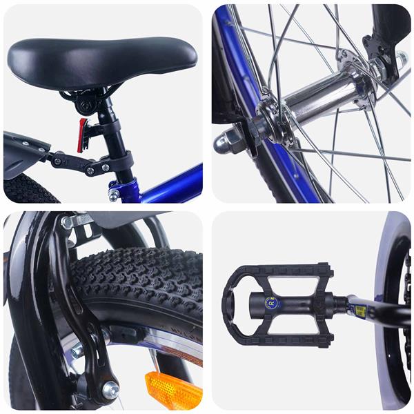 Grote foto vidaxl kinderfiets 20 inch voor 6 11 jaar oud blauw zwart fietsen en brommers herenfietsen