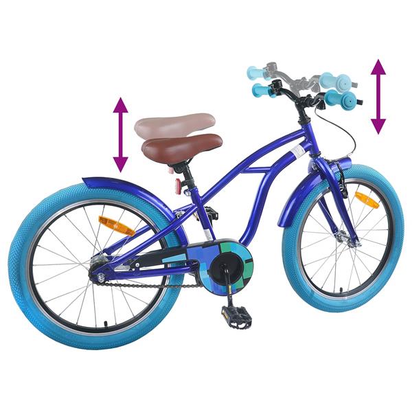 Grote foto vidaxl kinderfiets 20 inch voor 6 11 jaar oud donkerblauw fietsen en brommers herenfietsen