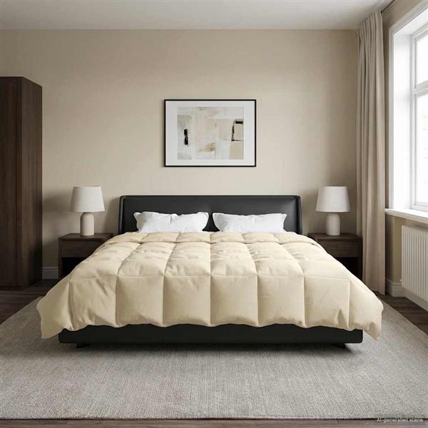 Grote foto vidaxl winter dekbed gekwilt cr me 220 x 240 cm microfiber huis en inrichting bedden