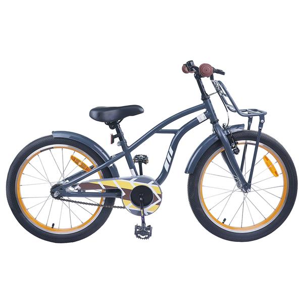 Grote foto vidaxl kinderfiets 22 inch voor 7 12 jaar oud donkergrijs fietsen en brommers herenfietsen