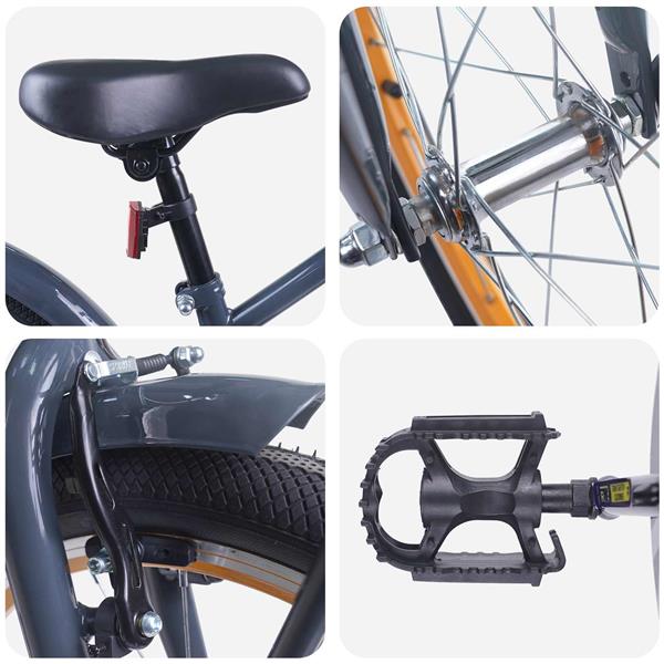 Grote foto vidaxl kinderfiets 22 inch voor 7 12 jaar oud donkergrijs fietsen en brommers herenfietsen