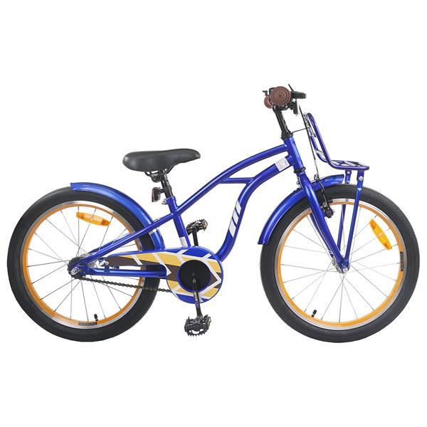 Grote foto vidaxl kinderfiets 22 inch voor 7 12 jaar oud donkerblauw fietsen en brommers herenfietsen