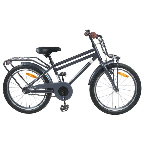 Grote foto vidaxl kinderfiets 22 inch voor 7 12 jaar oud donkergrijs fietsen en brommers herenfietsen