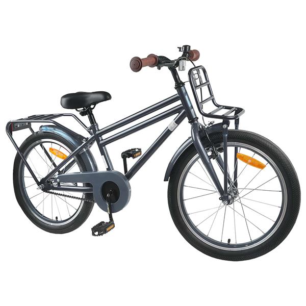Grote foto vidaxl kinderfiets 22 inch voor 7 12 jaar oud donkergrijs fietsen en brommers herenfietsen