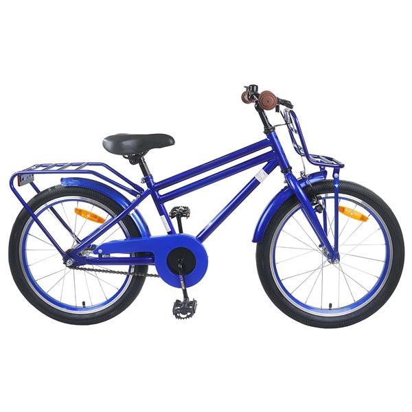 Grote foto vidaxl kinderfiets 22 inch voor 7 12 jaar oud donkerblauw fietsen en brommers herenfietsen