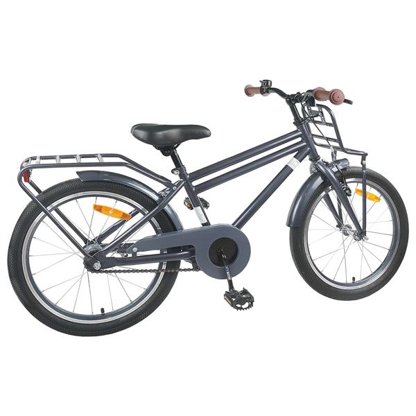 Grote foto vidaxl kinderfiets 22 inch voor 7 12 jaar oud donkergrijs fietsen en brommers herenfietsen