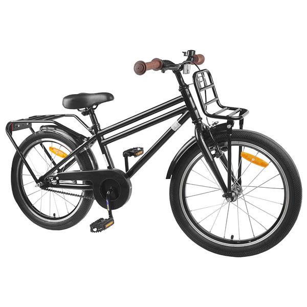 Grote foto vidaxl kinderfiets 22 inch voor 7 12 jaar oud zwart fietsen en brommers herenfietsen