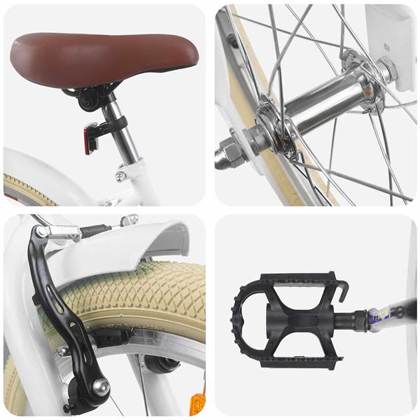 Grote foto vidaxl kinderfiets 22 inch voor 7 12 jaar oud wit fietsen en brommers herenfietsen