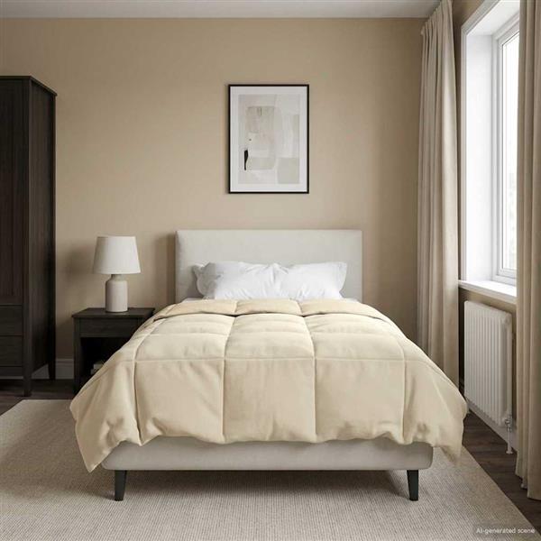 Grote foto vidaxl winter dekbed gekwilt cr me 140 x 200 cm microfiber huis en inrichting bedden