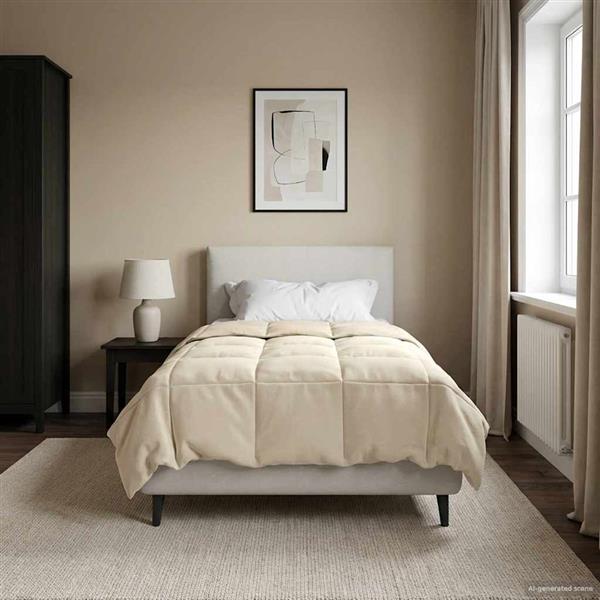 Grote foto vidaxl winter dekbed gekwilt cr me 135 x 200 cm microfiber huis en inrichting bedden