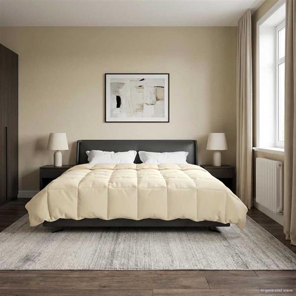 Grote foto vidaxl zomer dekbed gekwilt cr me 240 x 260 cm microfiber huis en inrichting bedden