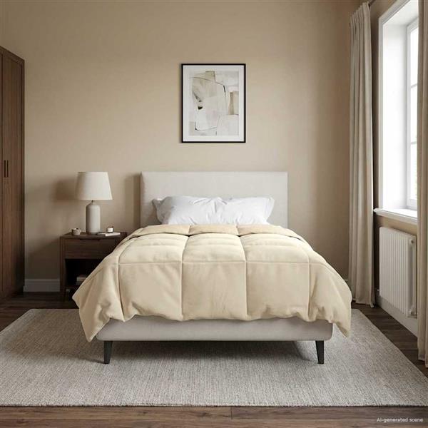 Grote foto vidaxl zomer dekbed gekwilt cr me 135 x 200 cm microfiber huis en inrichting bedden