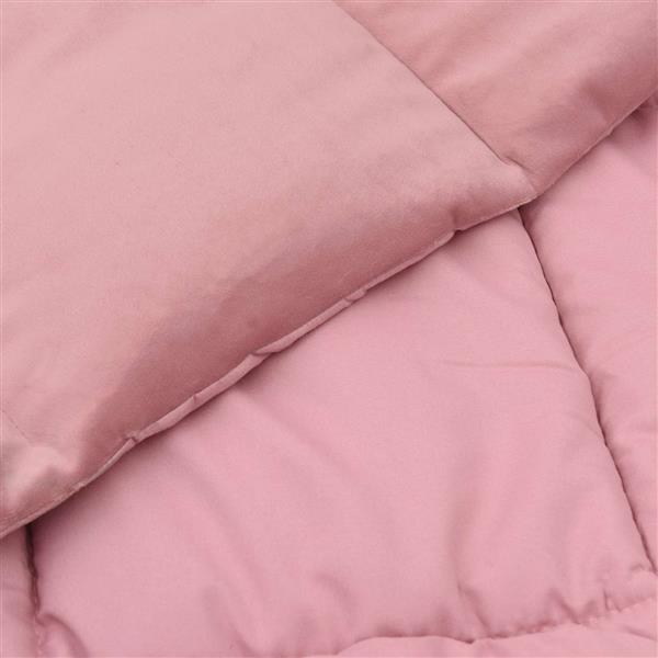 Grote foto vidaxl zomer dekbed gekwilt roze 200 x 220 cm microfiber huis en inrichting bedden