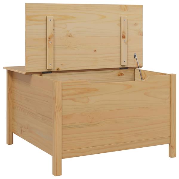 Grote foto vidaxl salontafel honingbruin 79.5 x 79.5 x 49 cm massief vurenhout huis en inrichting eettafels