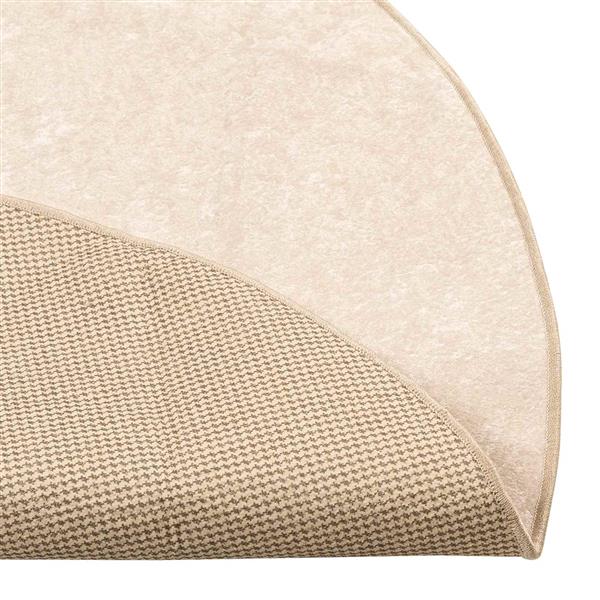 Grote foto vidaxl vloerkleed print cr me 120 cm polyester en pvc huis en inrichting vloerbedekking en kleden