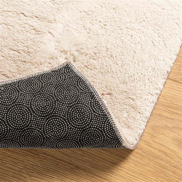 Grote foto vidaxl vloerkleden rechthoekig huarte beige 400 x 80 cm polyester huis en inrichting vloerbedekking en kleden