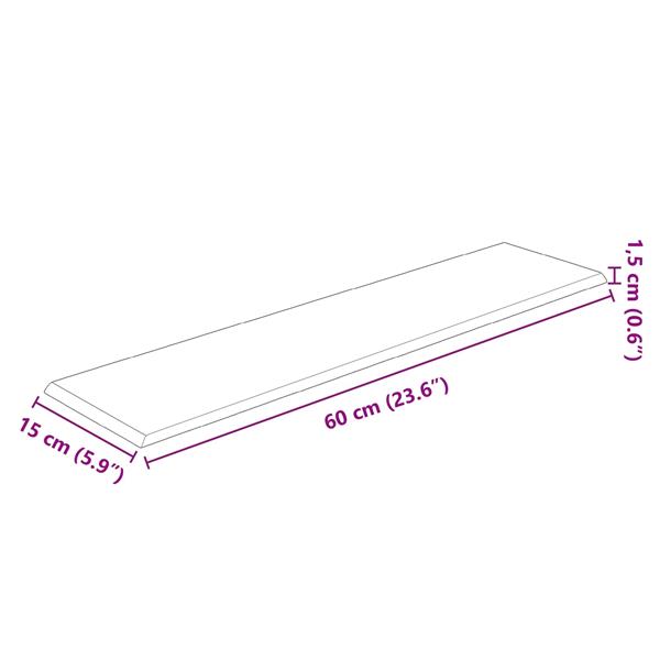 Grote foto vidaxl wandhoofdbord 12 pcs grijs 60 x 15 cm stof antiek en kunst stoelen en banken