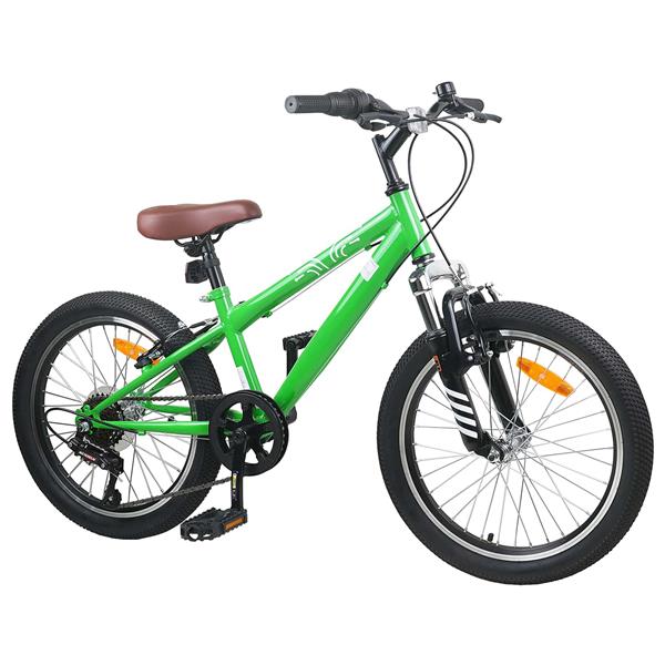 Grote foto vidaxl kids mountain bike 24 inch 6 speed voor 8 12 jaar oud groen fietsen en brommers herenfietsen