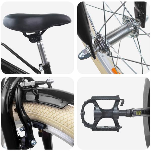 Grote foto vidaxl kinderfiets 20 inch voor 6 11 jaar oud zwart fietsen en brommers herenfietsen