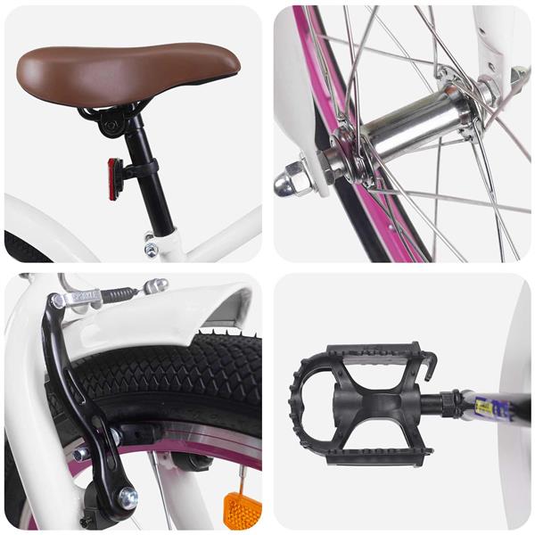 Grote foto vidaxl kinderfiets 22 inch voor 7 12 jaar oud wit fietsen en brommers herenfietsen