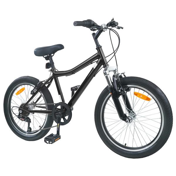 Grote foto vidaxl kinderfiets 20 inch 6 speed voor 6 11 jaar oud zwart fietsen en brommers herenfietsen
