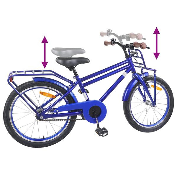 Grote foto vidaxl kinderfiets 22 inch voor 7 12 jaar oud donkerblauw fietsen en brommers herenfietsen