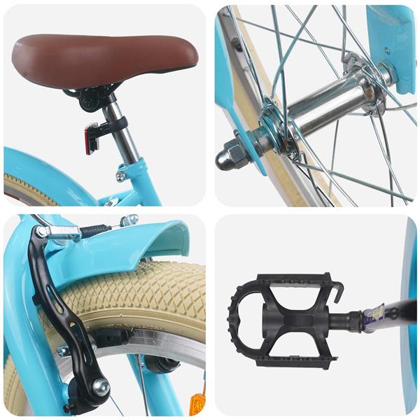 Grote foto vidaxl kinderfiets 22 inch voor 7 12 jaar oud lichtblauw fietsen en brommers herenfietsen