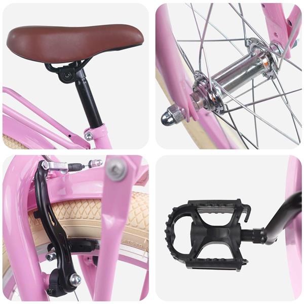 Grote foto vidaxl kinderfiets 22 inch voor 7 12 jaar oud lichtroze fietsen en brommers herenfietsen