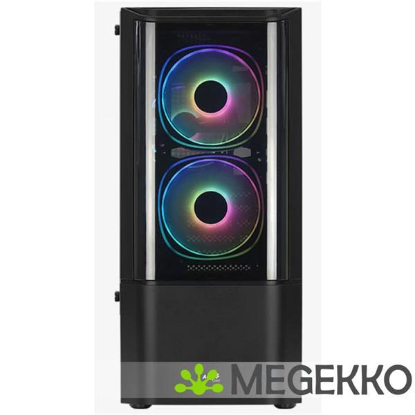 Grote foto aerocool quantum midi tower zwart computers en software behuizingen en kasten