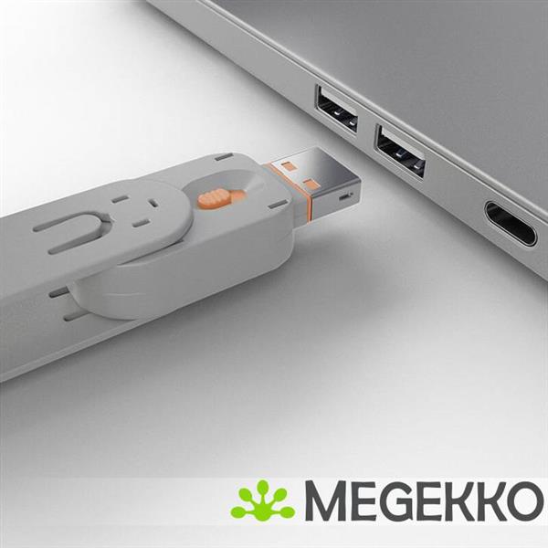Grote foto lindy 40453 usb port blocker pack 4 colour code orange computers en software overige computers en software